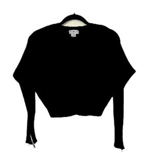 Black Crop Sweater Med NWT